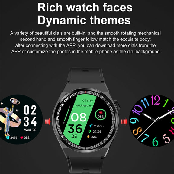 TM06 Smart Bracelet, 1.28 inch IP67 Water-resistant Smart Watch, Bluetooth Call / Heart Rate / Blood Pressure / Blood Oxygen(Black)
