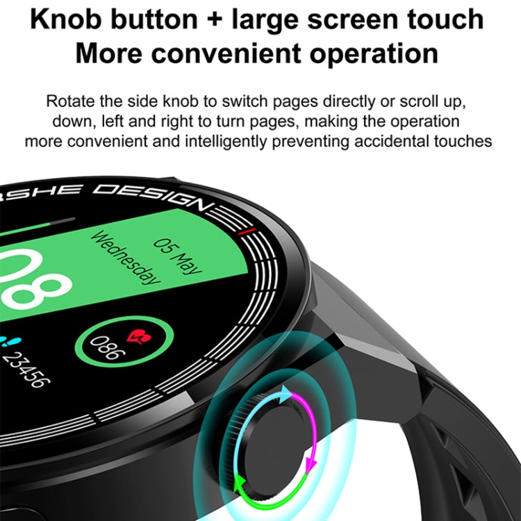 TM06 Smart Bracelet, 1.28 inch IP67 Water-resistant Smart Watch, Bluetooth Call / Heart Rate / Blood Pressure / Blood Oxygen(Black)