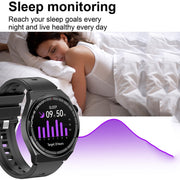 TM06 Smart Bracelet, 1.28 inch IP67 Water-resistant Smart Watch, Bluetooth Call / Heart Rate / Blood Pressure / Blood Oxygen(Black)