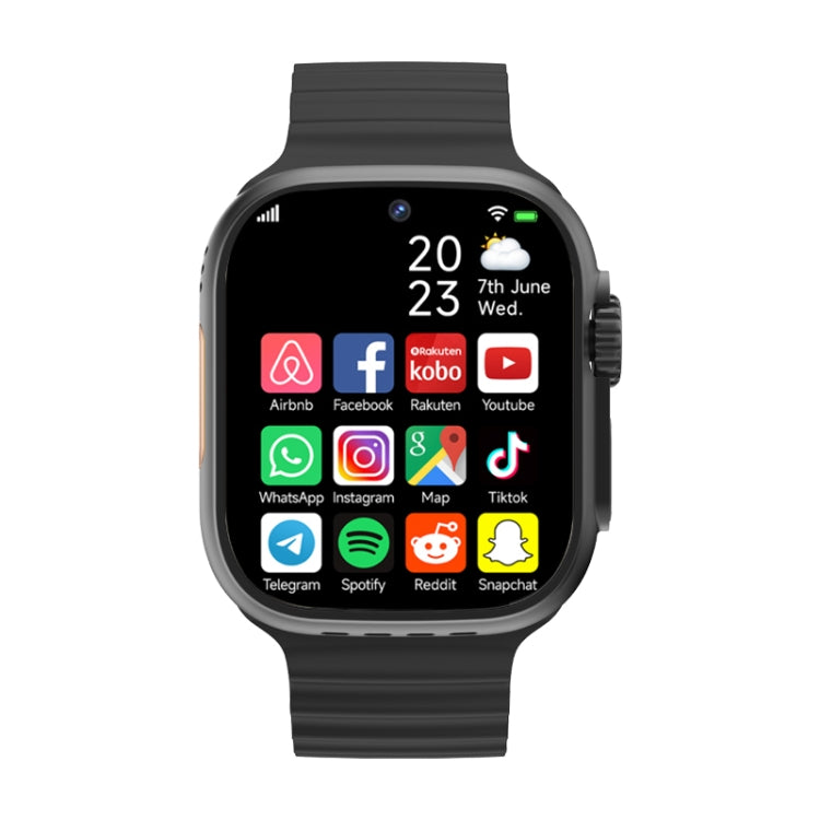 GS37 1.95 inch Screen Smart Phone Watch, 1GB+16GB, Android 9.0, Spreadtrum SL8541E, Network: 4G, Single Nano SIM, Front & Rear Camera(Black) - Smart Watches by PMC Jewellery | Online Shopping South Africa | PMC Jewellery | Buy Now Pay Later Mobicred