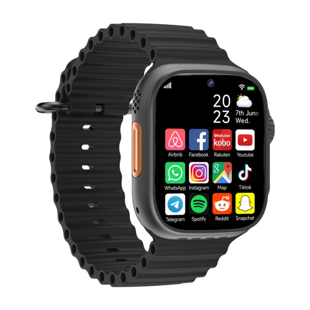 GS37 1.95 inch Screen Smart Phone Watch, 1GB+16GB, Android 9.0, Spreadtrum SL8541E, Network: 4G, Single Nano SIM, Front & Rear Camera(Black)