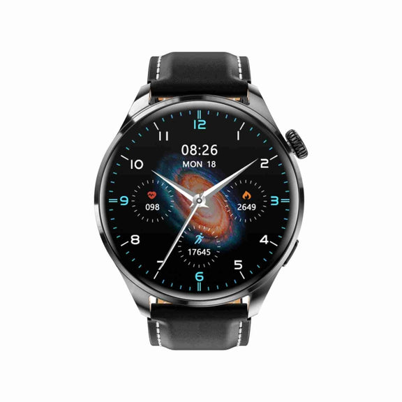 TM05 Pro Smart Bracelet, 1.46 inch Leather Band IP67 Water-resistant Smart Watch, Bluetooth Call / Heart Rate / Blood Pressure / Blood Oxygen(Black)