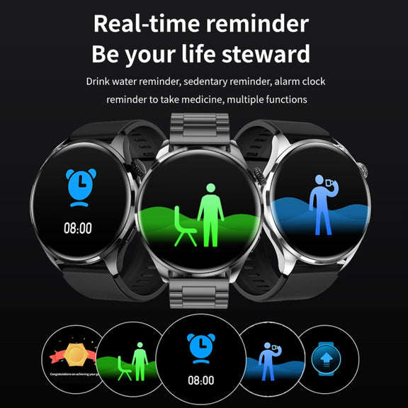 TM05 Pro Smart Bracelet, 1.46 inch Steel Band IP67 Water-resistant Smart Watch, Bluetooth Call / Heart Rate / Blood Pressure / Blood Oxygen(Silver)