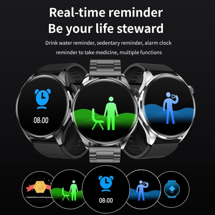 TM05 Pro Smart Bracelet, 1.46 inch Steel Band IP67 Water-resistant Smart Watch, Bluetooth Call / Heart Rate / Blood Pressure / Blood Oxygen(Silver)