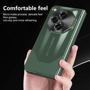 For OPPO Find N3 / OnePlus Open Integrated Frosted Electroplating Full Coverage Phone Case with Pen/Pen Slots(Black)