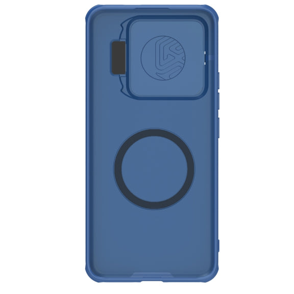 For Xiaomi 14 Pro NILLKIN Black Mirror Prop CD Texture Mirror MagSafe Magnetic Phone Case(Blue)