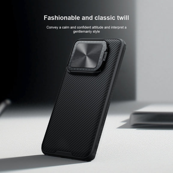 For Xiaomi 14 Pro NILLKIN Black Mirror Prop CD Texture Mirror MagSafe Magnetic Phone Case(Blue)