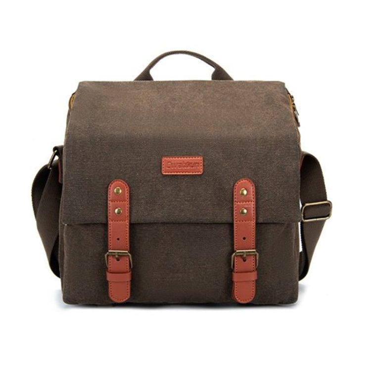 Cwatcun N1 Retro Multifunctional Canvas Waterproof Digital Camera Photography Bag, Size:29 x 14.5 x 22cm Coffee - free shipping - PMC TechLife - Order now!