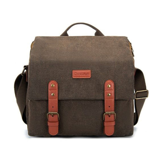 Cwatcun N1 Retro Multifunctional Canvas Waterproof Digital Camera Photography Bag, Size:29 x 14.5 x 22cm Coffee - free shipping - PMC Jewellery - Order now!