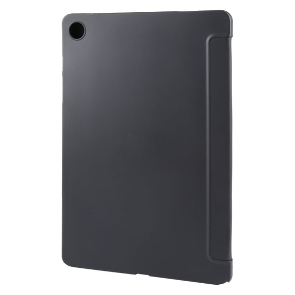 For Samsung Galaxy Tab A9+ Tri-fold Holder Flip Horizontal Flip TPU Leather Tablet Case(Black)