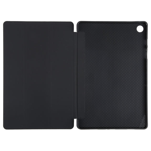For Samsung Galaxy Tab A9+ Tri-fold Holder Flip Horizontal Flip TPU Leather Tablet Case(Black)