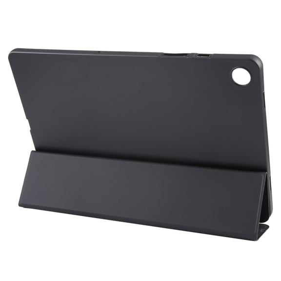 For Samsung Galaxy Tab A9+ Tri-fold Holder Flip Horizontal Flip TPU Leather Tablet Case(Black)