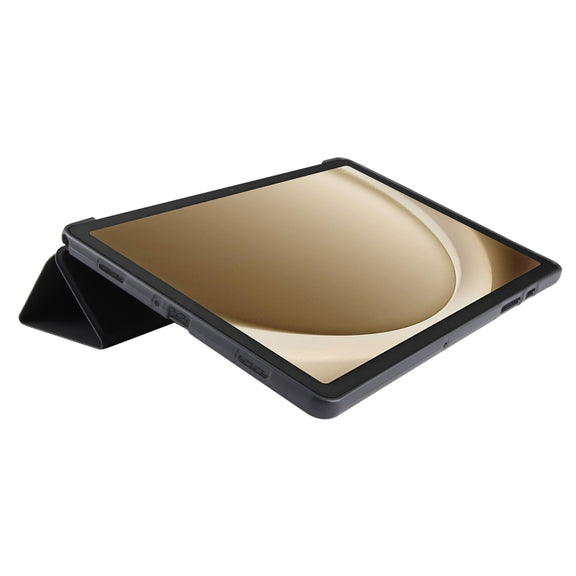 For Samsung Galaxy Tab A9+ Tri-fold Holder Flip Horizontal Flip TPU Leather Tablet Case(Black)