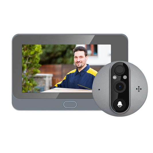 ESCAM C87 1080P 4.3 inch Smart WiFi Digital Door Viewer Supports Wide-Angle PIR & Night Vision & Dingdong Photo(White) - free shipping - PMC Jewellery - Order now!