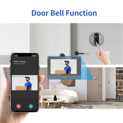 ESCAM C87 1080P 4.3 inch Smart WiFi Digital Door Viewer Supports Wide-Angle PIR & Night Vision & Dingdong Photo(White) - free shipping - PMC Jewellery - Order now!