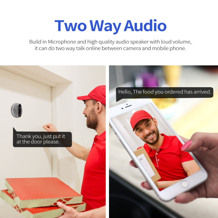 ESCAM C87 1080P 4.3 inch Smart WiFi Digital Door Viewer Supports Wide-Angle PIR & Night Vision & Dingdong Photo(White) - free shipping - PMC TechLife - Order now!