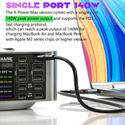 Mechanic X-Power Series Multiport Digital Display USB Charger Station with Wireless Charging, Total Power:300W(US Plug)
