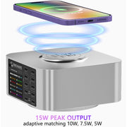 Mechanic X-Power Series Multiport Digital Display USB Charger Station with Wireless Charging, Total Power:300W(EU Plug)