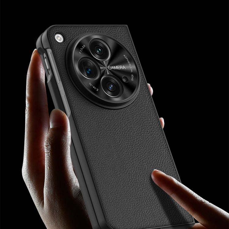 For OPPO Find N3 / OnePlus Open GKK Integrated Ultra-thin Plain Leather Phone Case(Black)