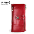 3513 Antimagnetic RFID Multi-function Retro Leather Lady Wallet Large-capacity Purse with Card Holder(Red) - Antimagnetic RFID Package by PMC TechLife | Online Shopping South Africa | PMC TechLife | Buy Now Pay Later Mobicred