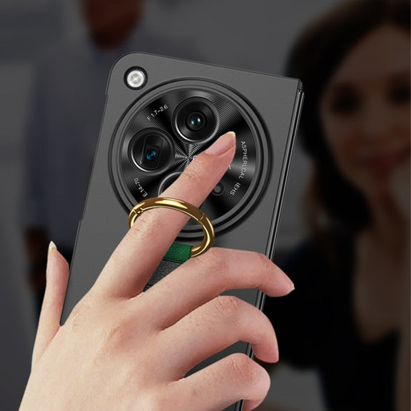 For OPPO Find N3 / OnePlus Open GKK Integrated Ultrathin Shockproof Phone Case with Ring Wrist Strap(Carbon Fiber)