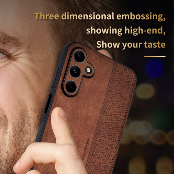 For Samsung Galaxy A15 AZNS 3D Embossed Skin Feel Phone Case(Dark Green)