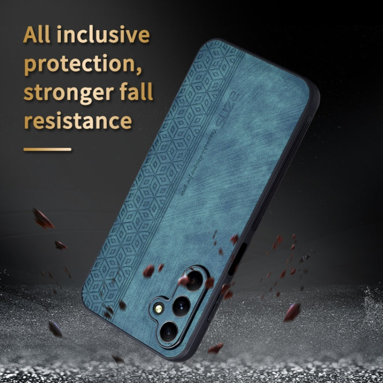 For Samsung Galaxy A15 AZNS 3D Embossed Skin Feel Phone Case(Dark Green)