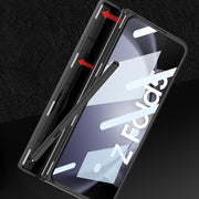 For Samsung Galaxy Z Fold5 GKK Integrated Folding Alloy Shell PC Phone Case with Pen Box, Not Included Pen(Green)