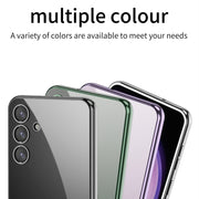 For Samsung Galaxy S24 GKK Plating Transparent TPU Phone Case, Without pen(Green)