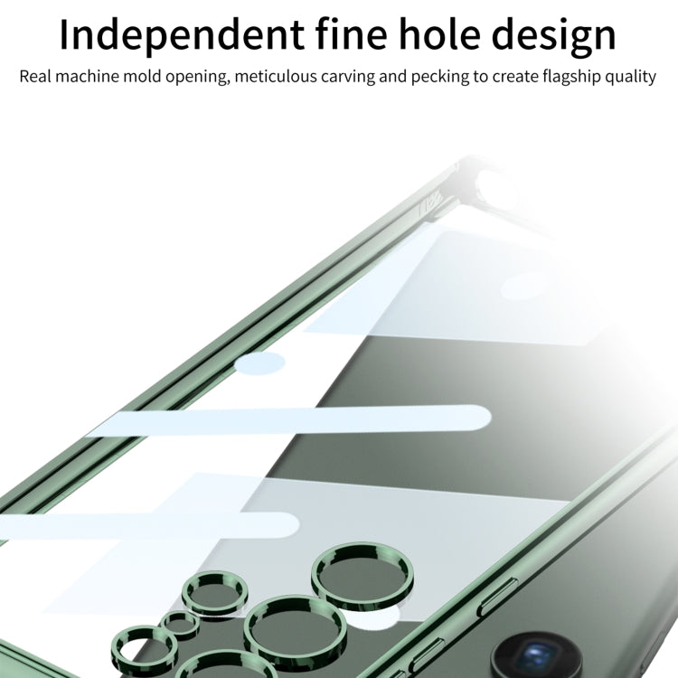 For Samsung Galaxy S24 Ultra GKK Plating Transparent TPU Phone Case, Without pen(Silver) - Galaxy S24 Ultra 5G Cases by GKK | Online Shopping South Africa | PMC TechLife | Buy Now Pay Later Mobicred