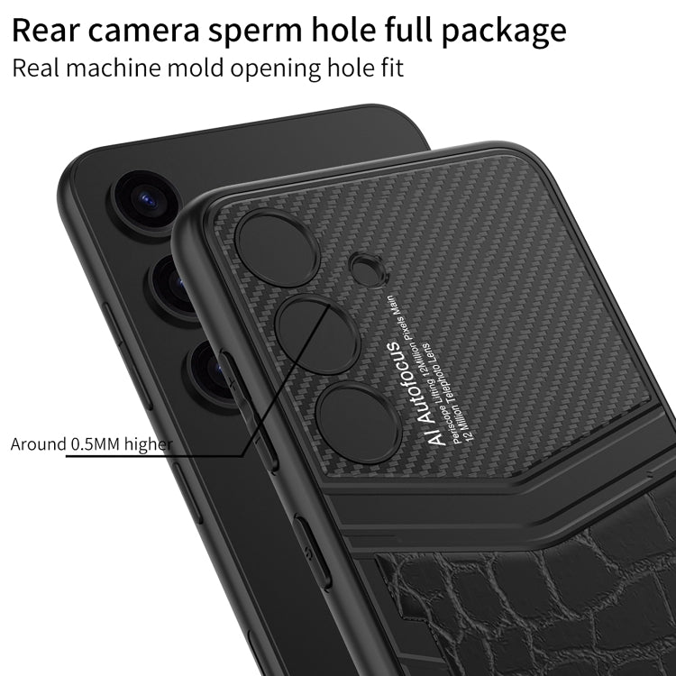 For Samsung Galaxy S24+ 5G GKK TPU + PU Full Coverage Phone Case(Alligator Texture)