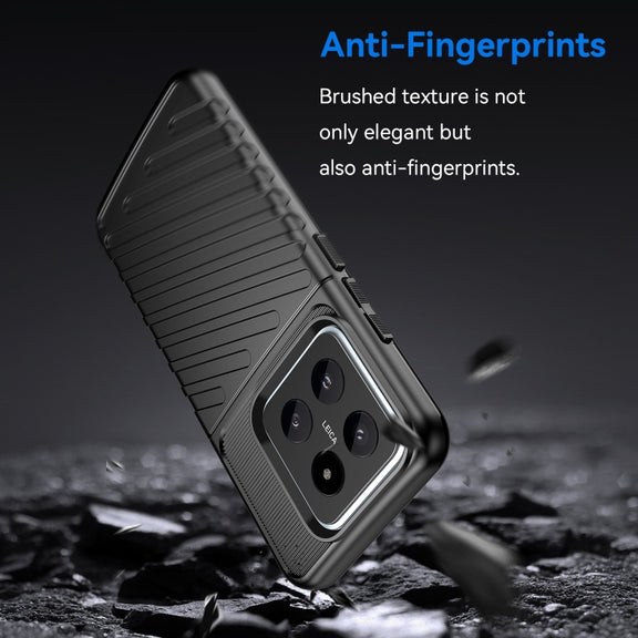 For Xiaomi 14 Thunderbolt Shockproof Soft TPU Phone Case(Black)