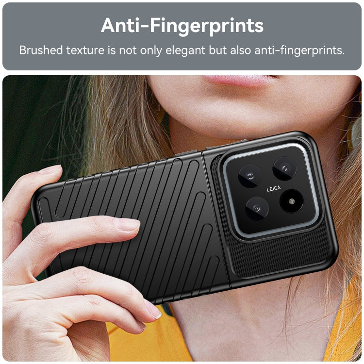 For Xiaomi 14 Thunderbolt Shockproof Soft TPU Phone Case(Black)