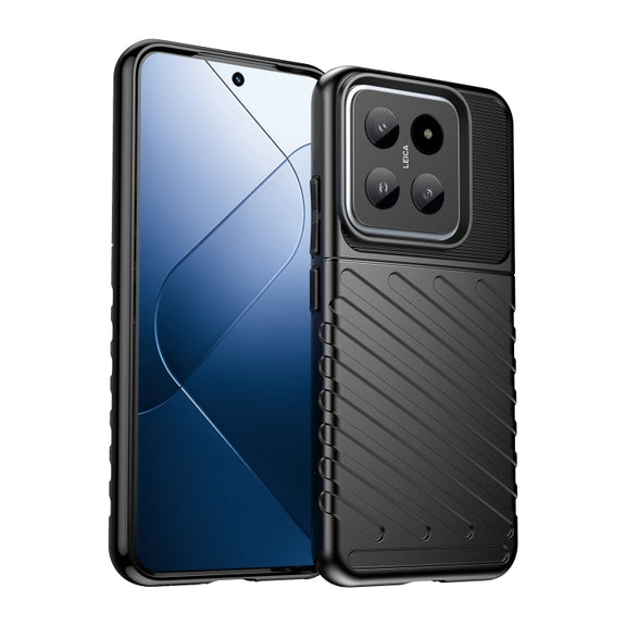 For Xiaomi 14 Thunderbolt Shockproof Soft TPU Phone Case(Black)