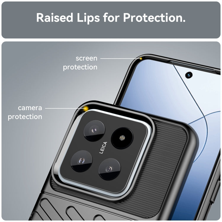 For Xiaomi 14 Thunderbolt Shockproof Soft TPU Phone Case(Black)