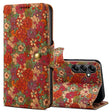 For Samsung Galaxy S23 FE Denior Flower Language Series Cork Fabric Oil Edge Leather Phone Case(Summer) - free shipping - PMC TechLife - Order now!