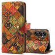For Samsung Galaxy S23 FE Denior Flower Language Series Cork Fabric Oil Edge Leather Phone Case(Autumn) - Galaxy S23 FE 5G Cases by Denior | Online Shopping South Africa | PMC TechLife | Buy Now Pay Later Mobicred