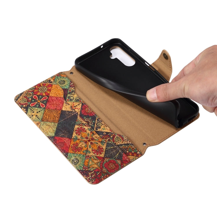 For Samsung Galaxy A14 5G Denior Flower Language Series Cork Fabric Oil Edge Leather Phone Case(Summer) - free shipping - PMC TechLife - Order now!