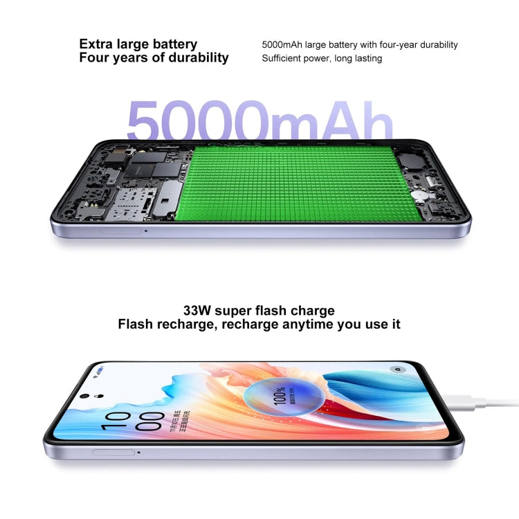 OPPO A2, 12GB+512GB, Side Fingerprint,  6.72 inch ColorOS 13.1 Dimensity 6020 Octa Core up to 2.2GHz, OTG, Network: 5G(Violet Purple) - free shipping - PMC TechLife - Order now!