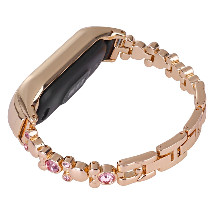 For Xiaomi Mi Band 6 / 5 Cute Bear Diamond Metal Watch Band(Rose Gold) - free shipping - PMC TechLife - Order now!