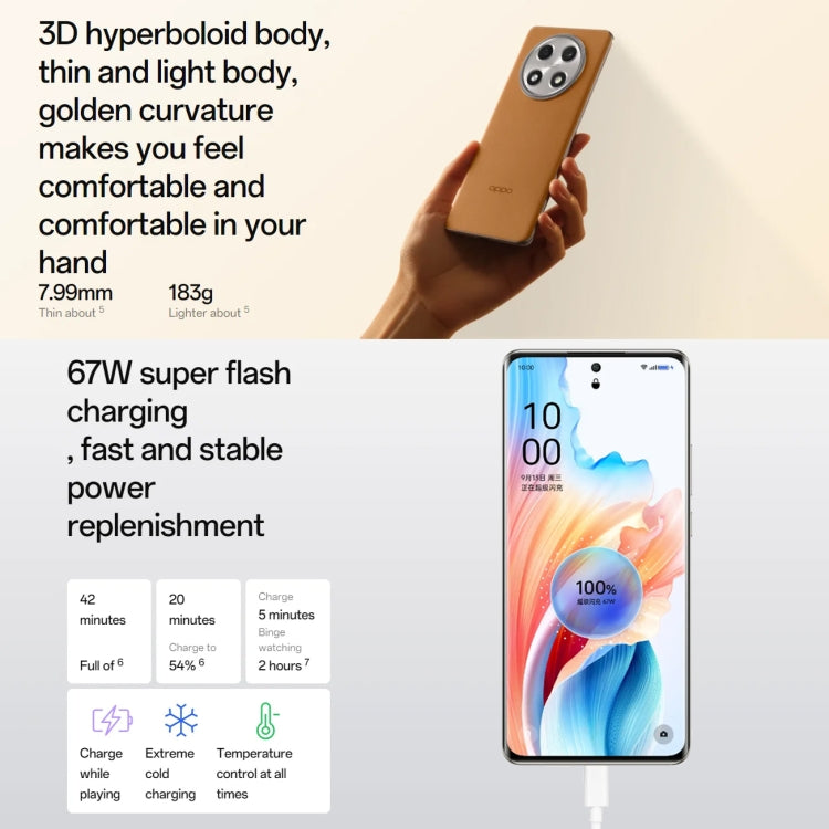 OPPO A2 Pro, 12GB+512GB, Screen Fingerprint,  6.70 inch ColorOS 13.1 Dimensity 7050 Octa Core up to 2.6GHz, OTG, Network: 5G(Purple) - free shipping - PMC TechLife - Order now!