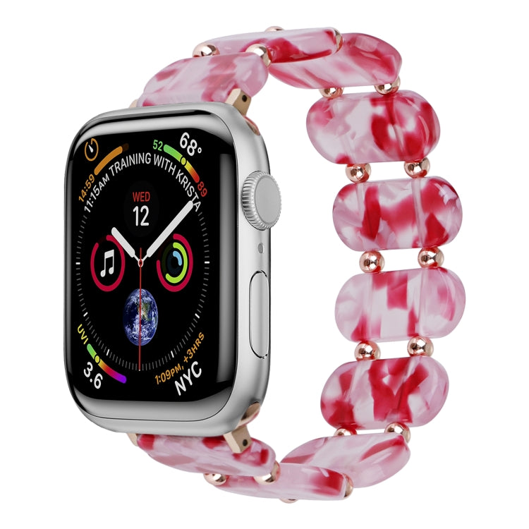For Apple Watch Series 5 44mm Stretch Resin Watch Band(Peach Red) - free shipping - PMC TechLife - Order now!