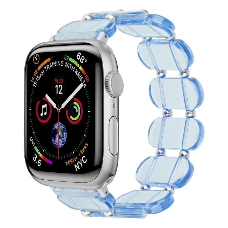 For Apple Watch Series 5 40mm Stretch Resin Watch Band(Transparent Blue) - free shipping - PMC TechLife - Order now!