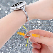 For Apple Watch 6 40mm Twist Bracelet Diamond Metal Watch Band(Silver)