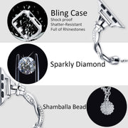For Apple Watch 38mm Twist Bracelet Diamond Metal Watch Band(Silver)