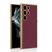 For Samsung Galaxy S24 Ultra 5G GKK Plating TPU + Leather Full Coverage Phone Case(Red)