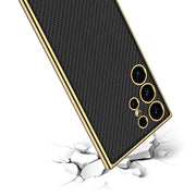 For Samsung Galaxy S24 Ultra 5G GKK Plating TPU + Leather Full Coverage Phone Case(Black)