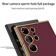 For Samsung Galaxy S24 Ultra 5G GKK Plating TPU + Leather Full Coverage Phone Case(Green)