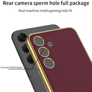 For Samsung Galaxy S24 5G GKK Plating TPU + Leather Full Coverage Phone Case(Pink)