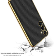 For Samsung Galaxy S24 5G GKK Plating TPU + Leather Full Coverage Phone Case(Pink)